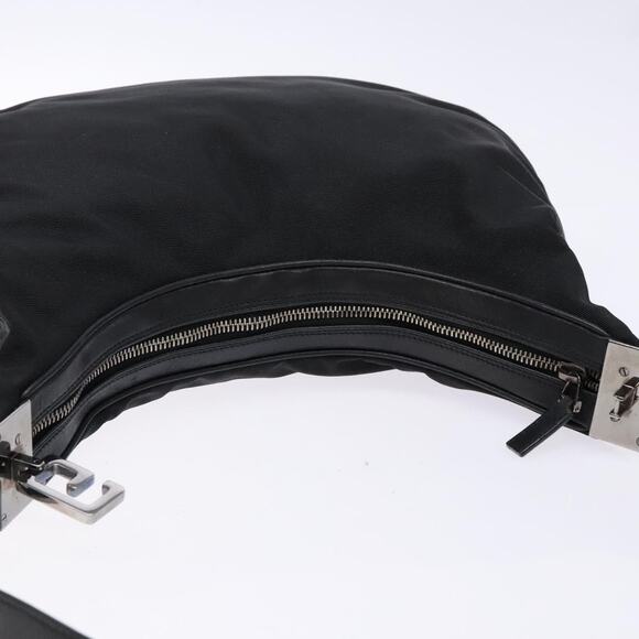 GUCCI Shoulder Bag Nylon Leather Black Silver 001 001 - Picture 6 of 12